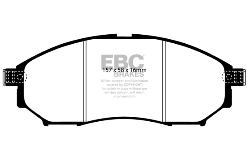 EBC 08-13 Infiniti EX35 3.5 Greenstuff Front Brake Pads - Black Ops Auto Works