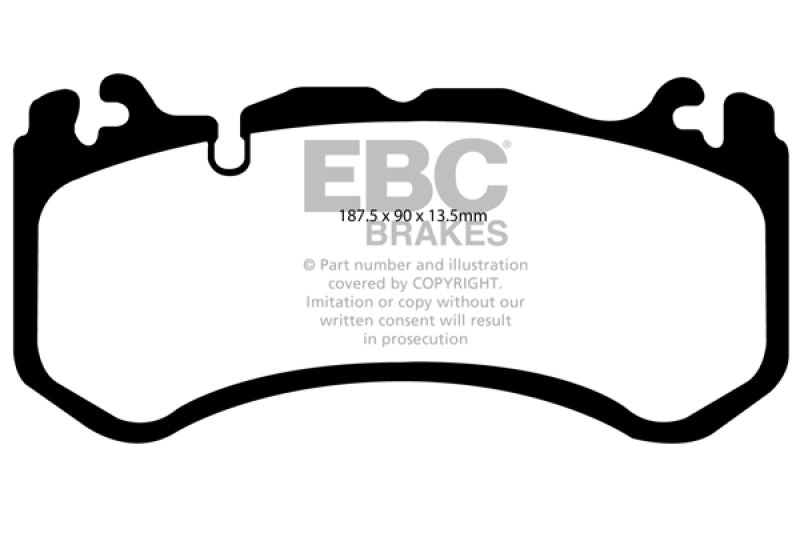 EBC 08-13 Mercedes-Benz C63 AMG (W204) 6.2 Bluestuff Front Brake Pads - Black Ops Auto Works