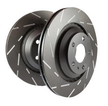 Load image into Gallery viewer, EBC 08-16 Mitsubishi Lancer Evo 10 2.0 Turbo (1 piece rotor) USR Slotted Front Rotors - Black Ops Auto Works