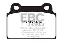 Load image into Gallery viewer, EBC 08-16 Mitsubishi Lancer Evo 10 2.0 Turbo (1 piece rotor) Yellowstuff Rear Brake Pads - Black Ops Auto Works
