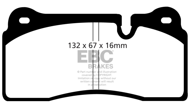 EBC 08-17 Audi R8 4.2L/5.2L Yellowstuff Rear Brake Pads - Black Ops Auto Works