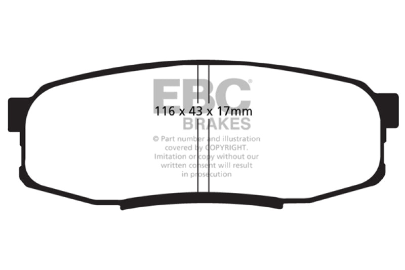 EBC 08+ Lexus LX570 5.7 Extra Duty Rear Brake Pads - Black Ops Auto Works
