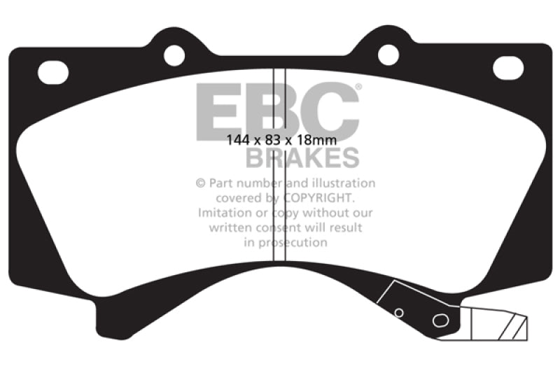 EBC 08+ Lexus LX570 5.7 Greenstuff Front Brake Pads - Black Ops Auto Works
