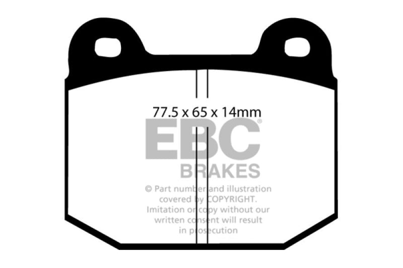 EBC 08+ Lotus 2-Eleven 1.8 Supercharged Greenstuff Front Brake Pads - Black Ops Auto Works