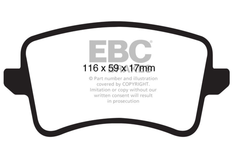 EBC 09-11 Audi A4 2.0 Turbo Yellowstuff Rear Brake Pads - Black Ops Auto Works