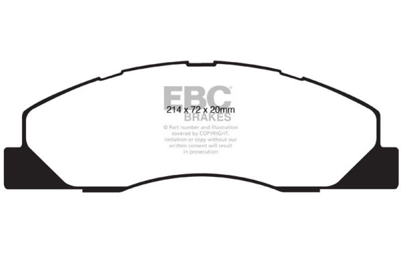 EBC 09-11 Dodge Ram 2500 Pick-up 5.7 2WD/4WD Yellowstuff Front Brake Pads - Black Ops Auto Works