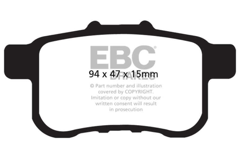 EBC 09-14 Acura TSX 2.4 Ultimax2 Rear Brake Pads - Black Ops Auto Works