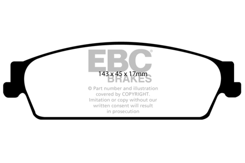 EBC 09-14 Cadillac Escalade 6.0 Hybrid Extra Duty Rear Brake Pads - Black Ops Auto Works