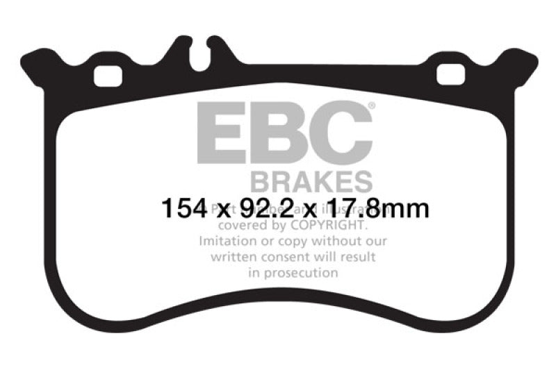 EBC 10-11 Mercedes-Benz CL550 5.5 AMG Sport Pkg Redstuff Front Brake Pads - Black Ops Auto Works