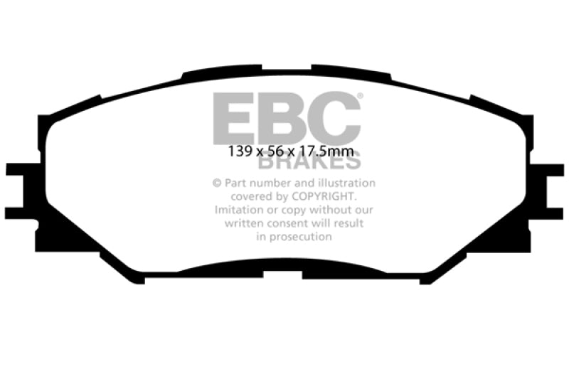 EBC 10-12 Lexus HS250h 2.4 Hybrid Redstuff Front Brake Pads - Black Ops Auto Works