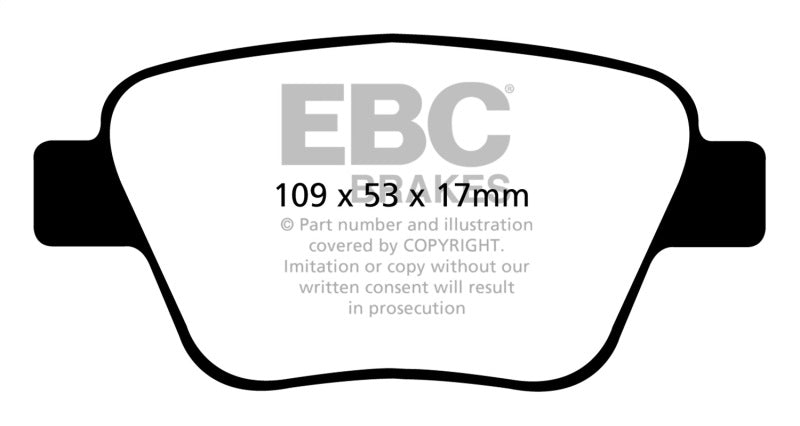 EBC 10-13 Audi A3 2.0 Turbo (Bosch rear caliper) Yellowstuff Rear Brake Pads - Black Ops Auto Works