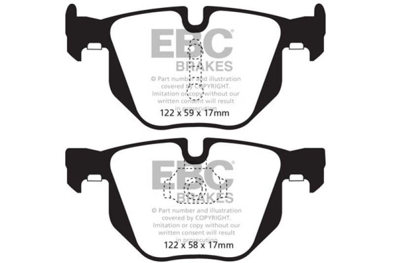 EBC 10-14 BMW X5 3.0 Turbo (35) Redstuff Rear Brake Pads - Black Ops Auto Works
