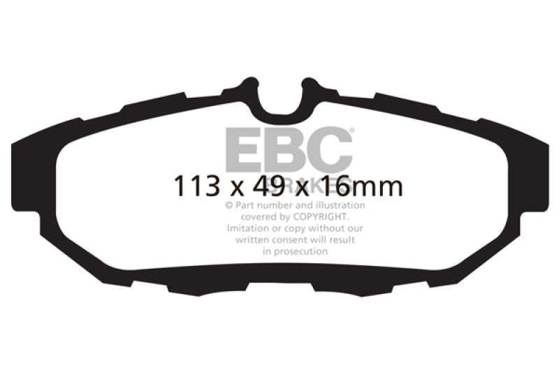 EBC 10-14 Ford Mustang 3.7 Yellowstuff Rear Brake Pads - Black Ops Auto Works