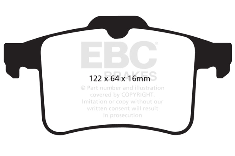 EBC 10-15 Jaguar XF 5.0 Supercharged (470) Redstuff Rear Brake Pads - Black Ops Auto Works