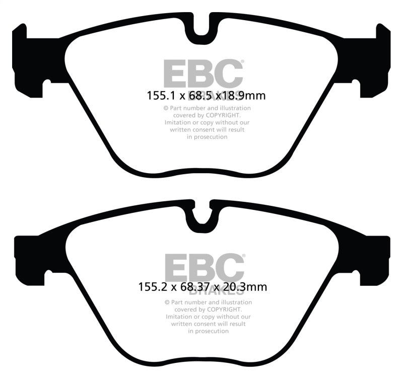 EBC 10+ BMW 535i 3.0 Turbo (F10) Redstuff Front Brake Pads - Black Ops Auto Works