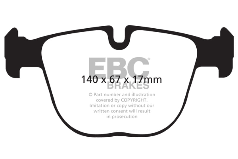 EBC 10+ BMW X5M 4.4 Twin Turbo Yellowstuff Rear Brake Pads - Black Ops Auto Works