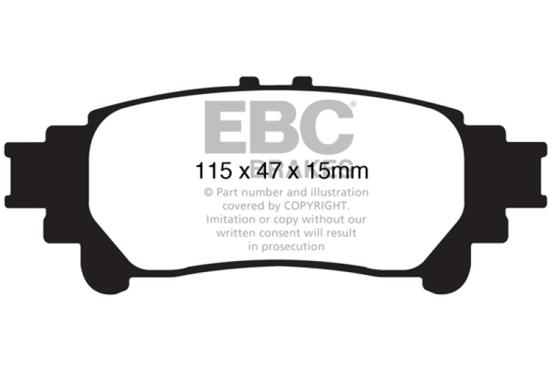 EBC 10+ Lexus RX350 3.5 (Japan) Extra Duty Rear Brake Pads - Black Ops Auto Works