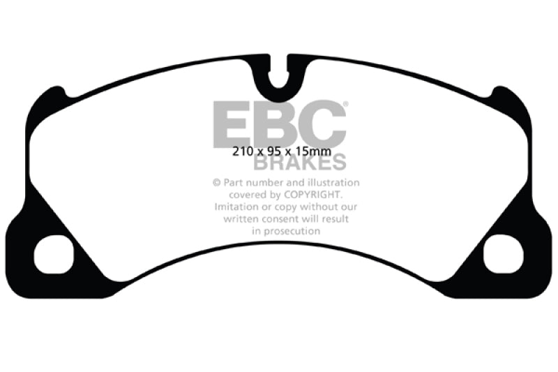 EBC 10+ Porsche Cayenne 3.0 Supercharged Hybrid Yellowstuff Front Brake Pads - Black Ops Auto Works
