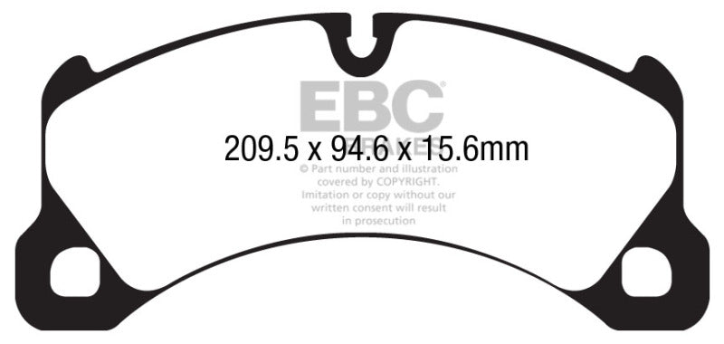 EBC 10+ Porsche Cayenne 3.6 Yellowstuff Front Brake Pads - Black Ops Auto Works