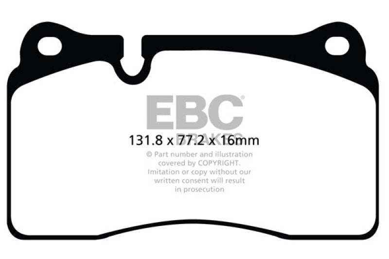 EBC 11-14 Audi TT RS 2.5 Turbo Yellowstuff Front Brake Pads - Black Ops Auto Works