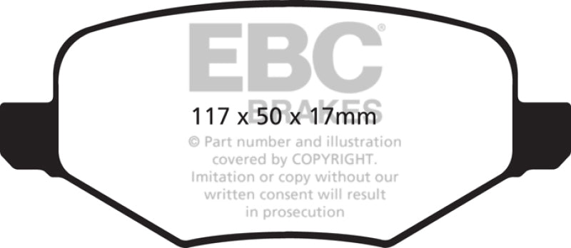 EBC 11-14 Ford Edge 2.0 Turbo Ultimax2 Rear Brake Pads - Black Ops Auto Works
