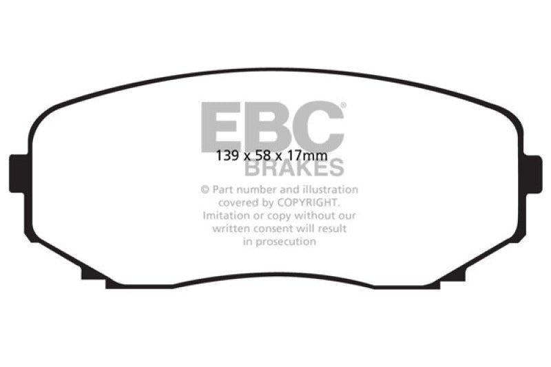 EBC 11-14 Ford Edge 2.0 Turbo Yellowstuff Front Brake Pads - Black Ops Auto Works