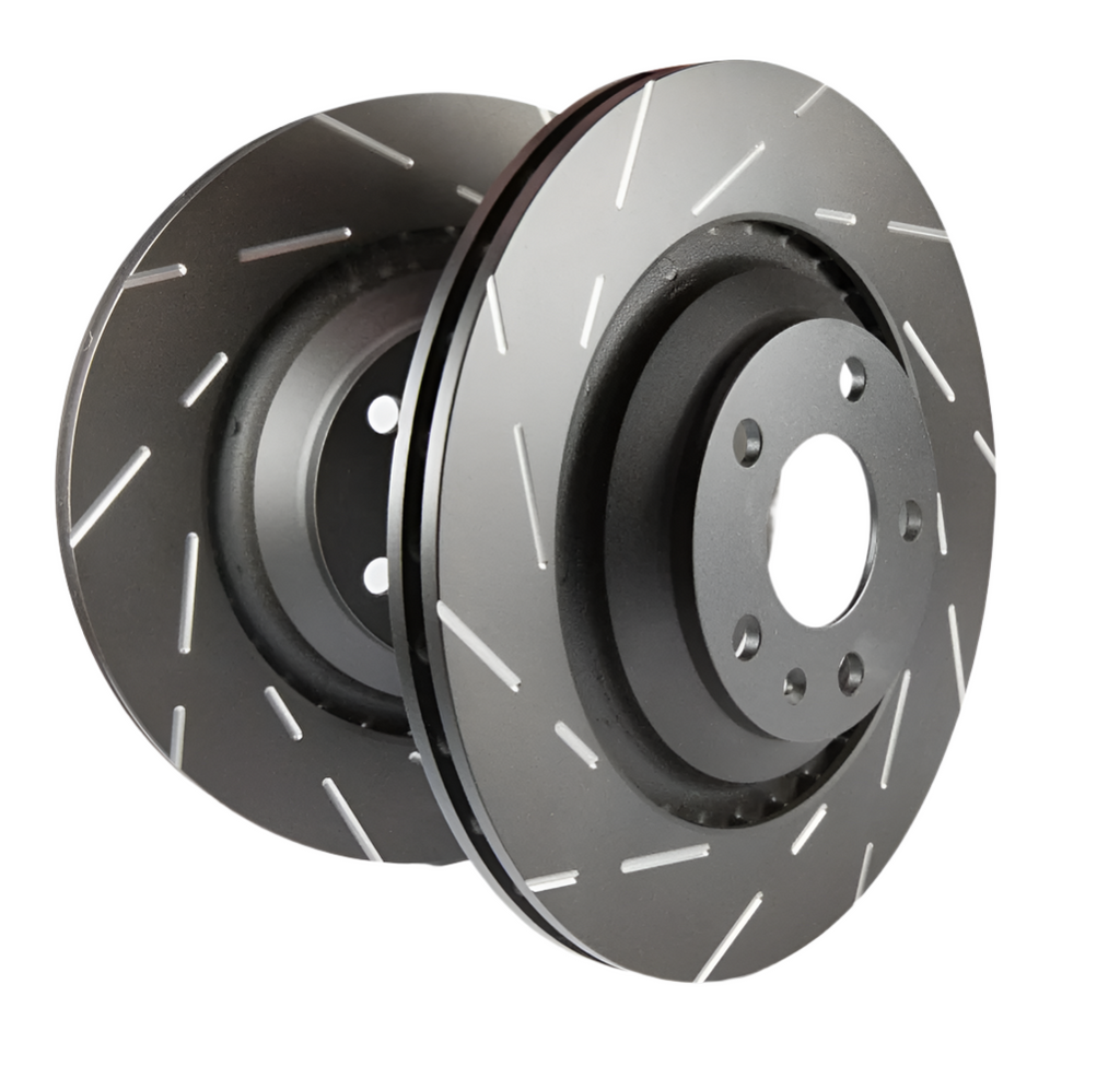 EBC 11-15 Audi Q7 3.0 Supercharged USR Slotted Front Rotors-Brake Rotors - Slotted-EBC-840655001812-