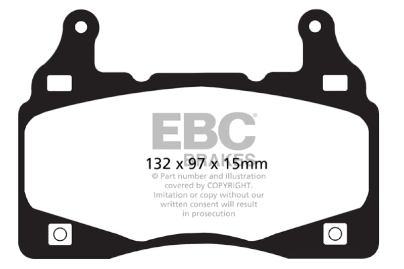 EBC 11-15 Chevrolet Camaro (5th Gen) 6.2 Redstuff Front Brake Pads - Black Ops Auto Works