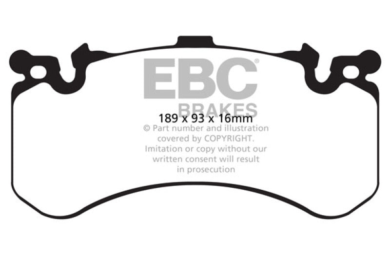 EBC 11+ Audi A8 Quattro 6.3 (Cast Iron Rotors) Redstuff Front Brake Pads - Black Ops Auto Works