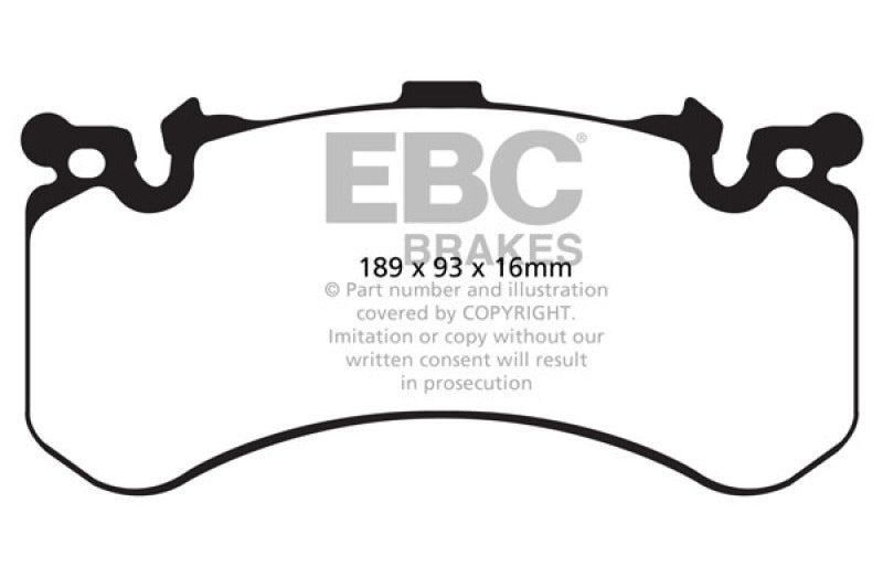 EBC 11+ Audi A8 Quattro 6.3 (Cast Iron Rotors) Yellowstuff Front Brake Pads - Black Ops Auto Works