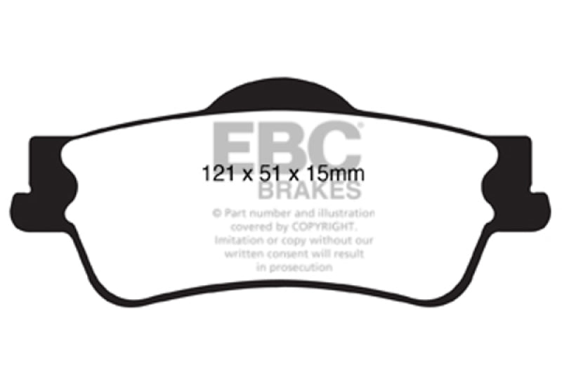 EBC 11+ Chevrolet Caprice 3.6 Redstuff Rear Brake Pads - Black Ops Auto Works