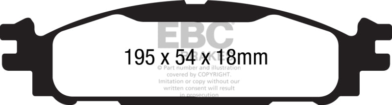 EBC 11+ Ford Explorer 2.0 Turbo 2WD Ultimax2 Front Brake Pads - Black Ops Auto Works