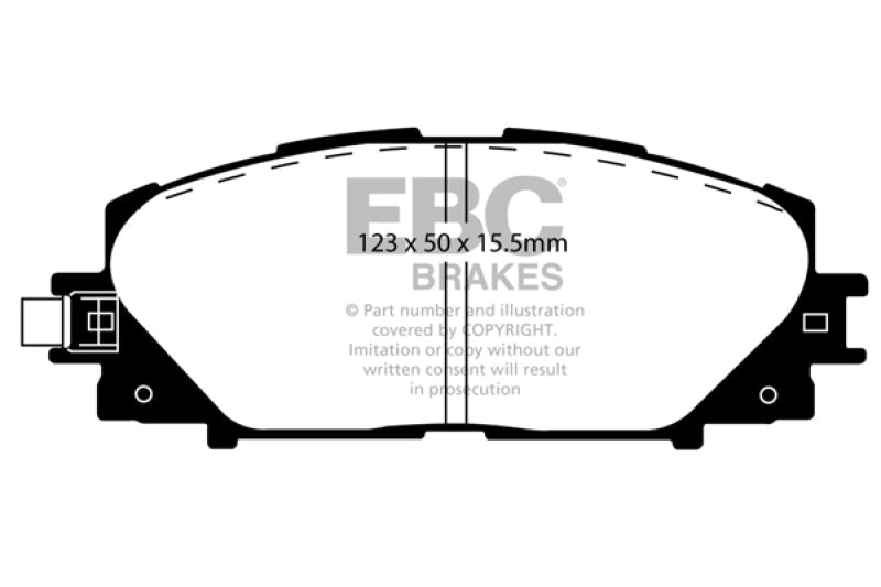EBC 11+ Lexus CT200h 1.8 Hybrid Ultimax2 Front Brake Pads - Black Ops Auto Works