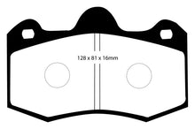 Load image into Gallery viewer, EBC 11+ Mclaren MP4-12C 3.8 Twin Turbo Yellowstuff Rear Brake Pads - Black Ops Auto Works