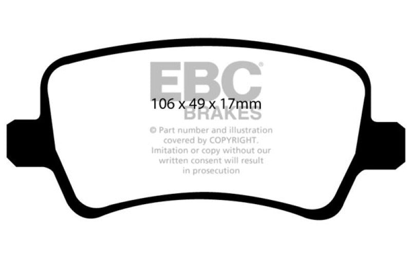 EBC 11+ Volvo S60 2.5 Turbo T5 (300mm Front Rotors) Redstuff Rear Brake Pads - Black Ops Auto Works