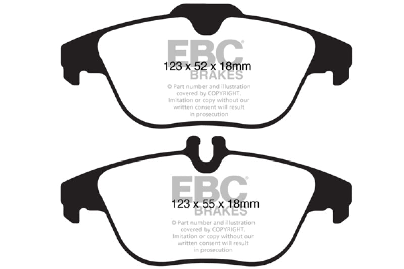 EBC 12-14 Mercedes-Benz C250 (W204) 1.8 Turbo Yellowstuff Rear Brake Pads - Black Ops Auto Works