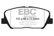 Load image into Gallery viewer, EBC 12-15 Hyundai Veloster 1.6 Turbo Greenstuff Front Brake Pads - Black Ops Auto Works