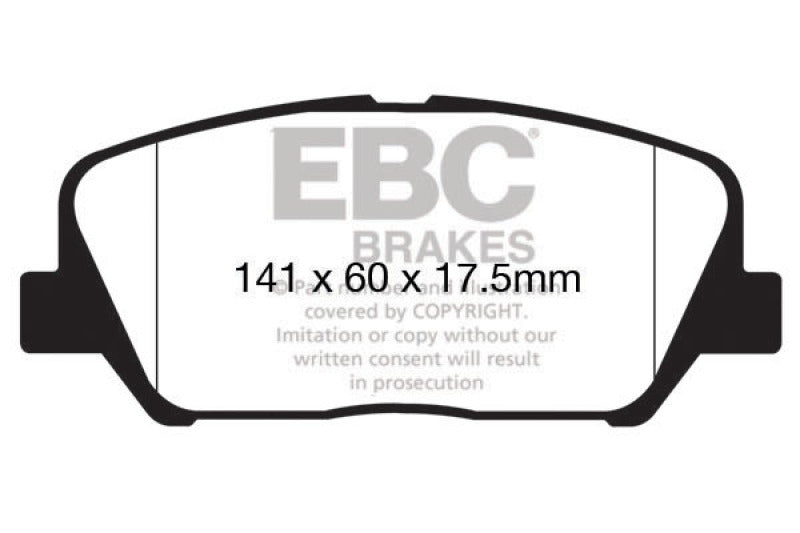 EBC 12-15 Hyundai Veloster 1.6 Turbo Yellowstuff Front Brake Pads - Black Ops Auto Works
