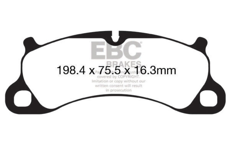 EBC 12-15 Porsche 911 (991) (Cast Iron Rotor only) 3.8 Carrera S Redstuff Front Brake Pads - Black Ops Auto Works