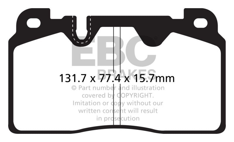 EBC 12+ Audi Q5 2.0 Turbo (Brembo) Redstuff Front Brake Pads - Black Ops Auto Works