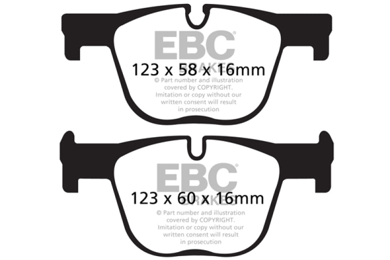 EBC 12+ BMW 335 3.0 Turbo (F30) Yellowstuff Rear Brake Pads - Black Ops Auto Works