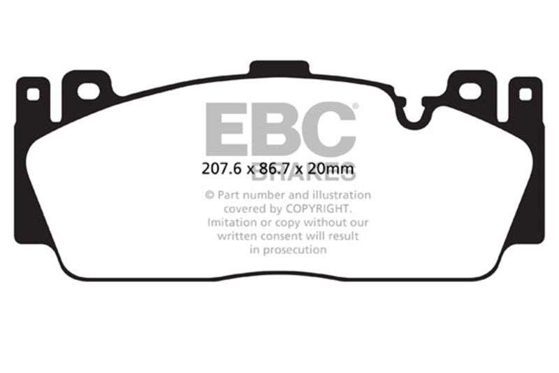 EBC 12+ BMW M5 4.4 Twin Turbo (F10) Yellowstuff Front Brake Pads - Black Ops Auto Works