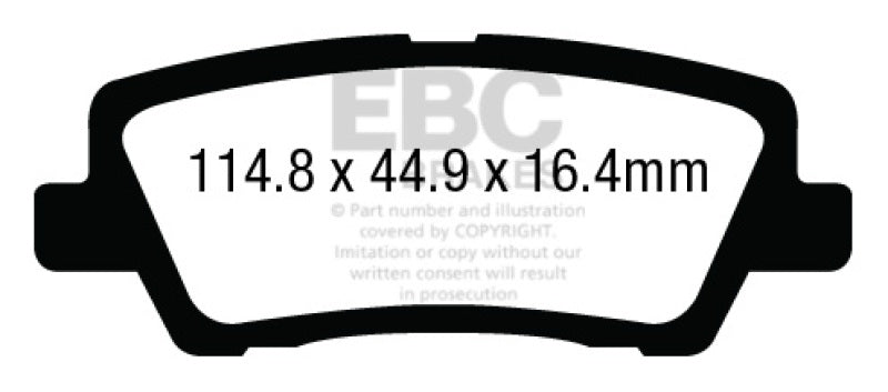 EBC 12+ Cadillac ATS 2.0 Turbo Redstuff Rear Brake Pads - Black Ops Auto Works