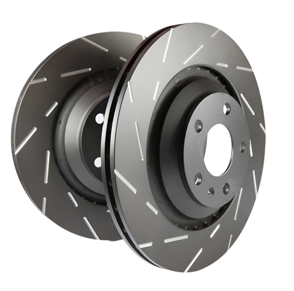 EBC 12+ Fiat 500 1.4 Turbo Abarth USR Slotted Front Rotors-Brake Rotors - Slotted-EBC-847943023099-