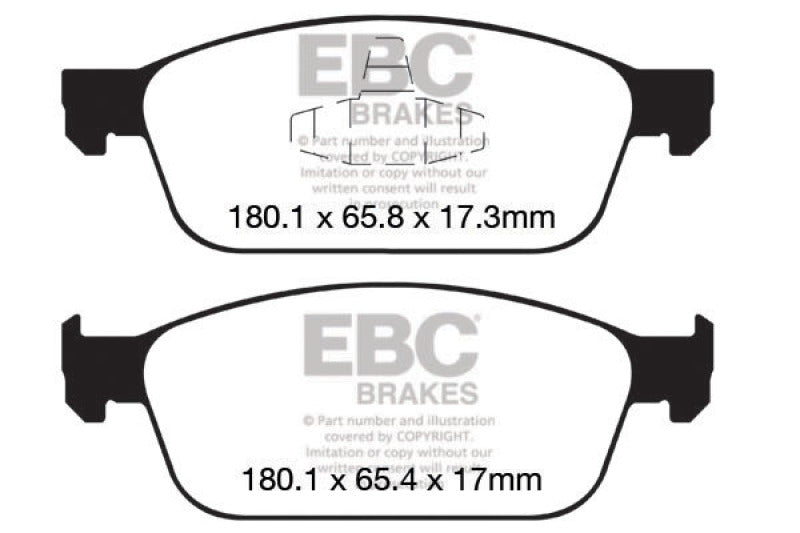 EBC 12+ Ford Focus 2.0 Turbo ST Greenstuff Front Brake Pads - Black Ops Auto Works