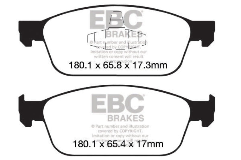 EBC 12+ Ford Focus 2.0 Turbo ST Redstuff Front Brake Pads - Black Ops Auto Works