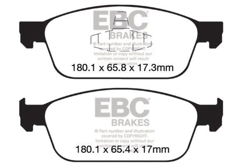 EBC 12+ Ford Focus 2.0 Turbo ST Yellowstuff Front Brake Pads - Black Ops Auto Works