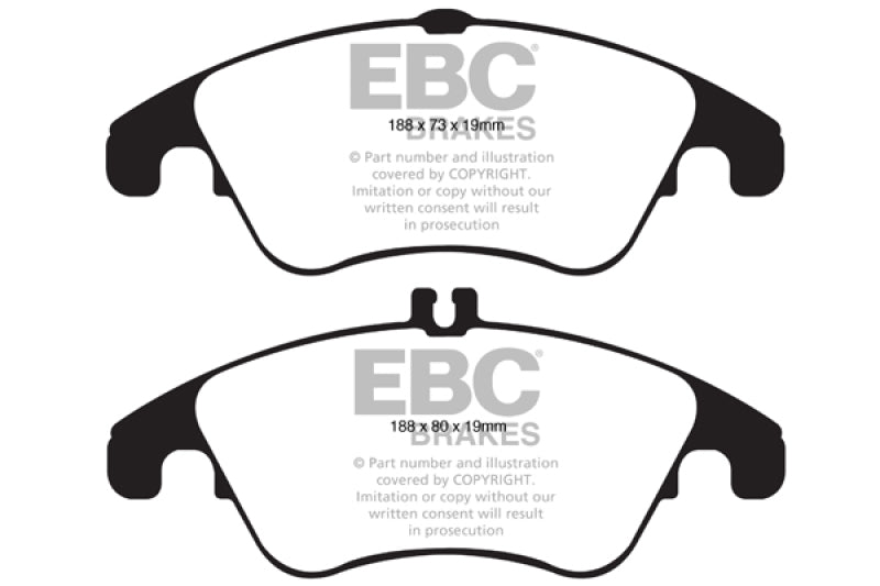 EBC 12+ Mercedes-Benz C250 Coupe 1.8 Turbo Sport Edition Yellowstuff Front Brake Pads - Black Ops Auto Works