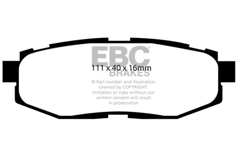 EBC 12+ Scion FR-S 2 Redstuff Rear Brake Pads - Black Ops Auto Works