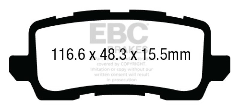 EBC 13+ Acura RLX 3.5 Redstuff Rear Brake Pads - Black Ops Auto Works